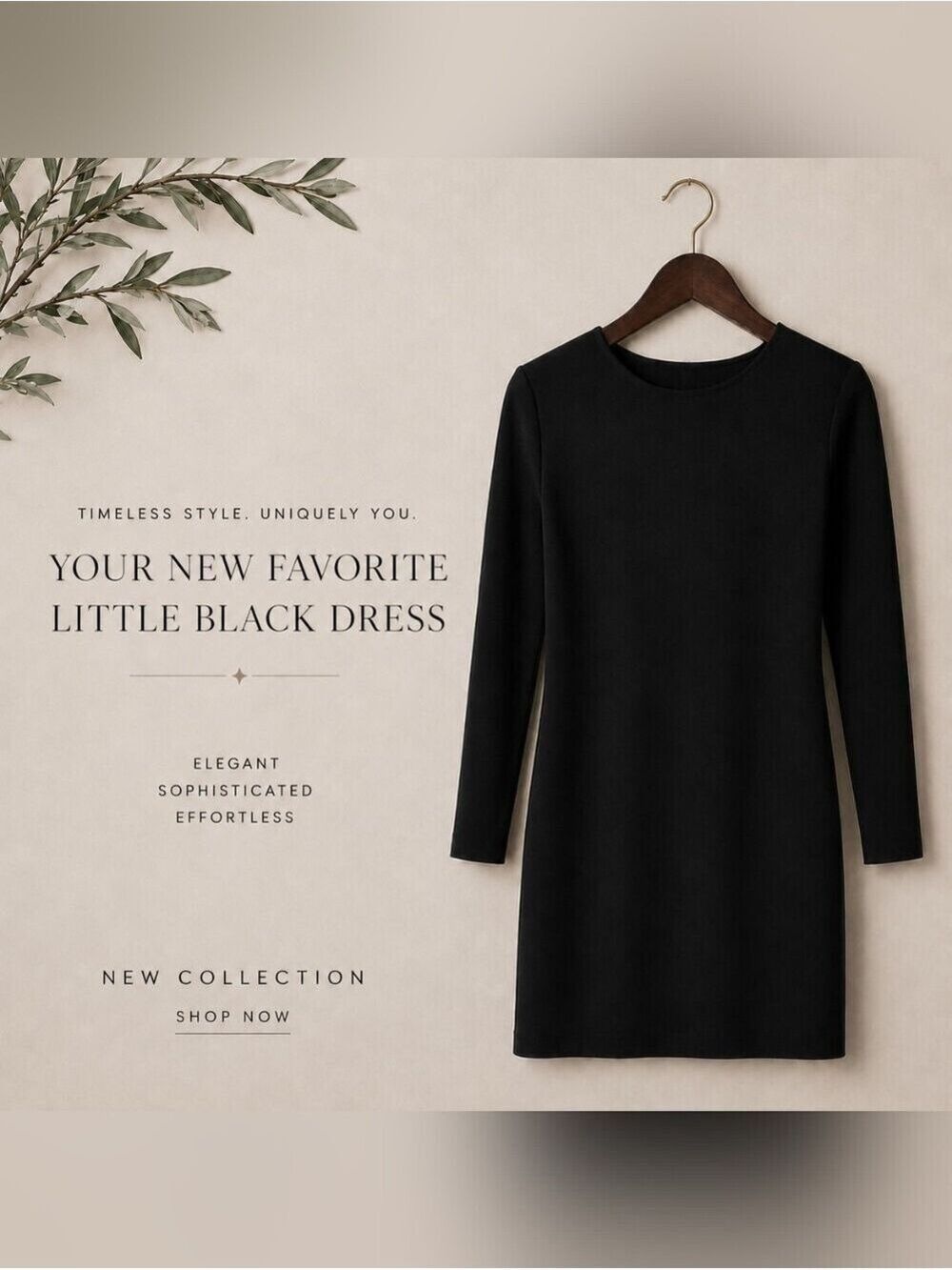 PrettyLittleThing Black Mini Dress Long Sleeve Size 12
